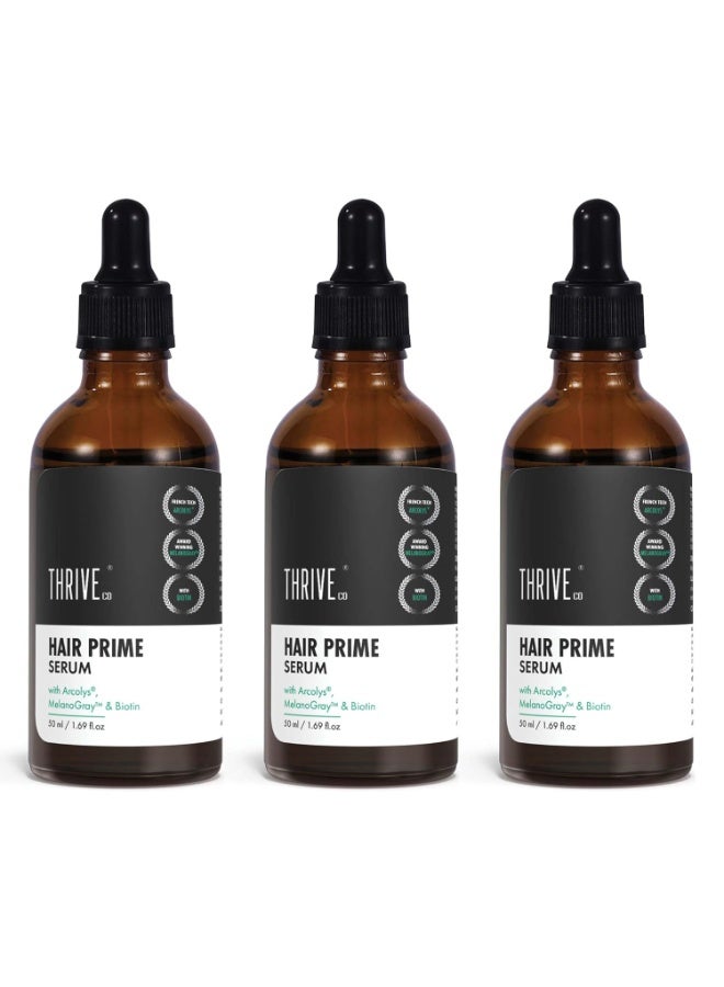 ثريفيكو سيروم ثرايف كو المضاد للشيب | يعكس ويحد من ظهور الشعر الرمادي | يحتوي على أركوليس والبيوتين ومستخلص الشاي الأسود | خفيف الوزن، غير لزج وعديم الرائحة | مناسب للرجال والنساء | 50 مل (عبوة من 3 قطع) - Image 1